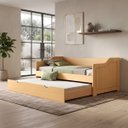 Ver imagem 1 de Bicama Duo Sofá Madeira Cama Auxiliar Solteiro:Mel