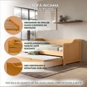 Ver imagem 6 de Bicama Duo Sofá Madeira Cama Auxiliar Solteiro:Mel