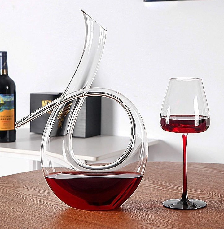 Decanter Design Curvo - Decantador Luxo de Vinho Tinto Laradore - 4