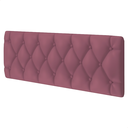 Ver imagem 2 de Cabeceira Almofadada para Cama Box Suspensa Paris 1,40 X 55 Rosa Suede