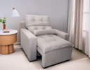 Ver imagem 1 de Poltrona do Papai Retrátil e Reclinável em Tecido Suede:bege