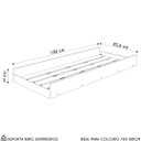Ver imagem 4 de Cama Auxiliar Infantil para Colchão 78x188cm Infix C06 Azul - Mpozenato