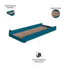 Ver imagem 3 de Cama Auxiliar Infantil para Colchão 78x188cm Infix C06 Azul - Mpozenato