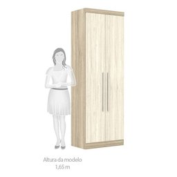 Guarda Roupa de Canto Casal 9 Portas 2 Gavetas com Cabeceira Queen Master Luciane Móveis - 4
