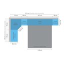 Ver imagem 3 de Guarda Roupa de Canto Casal 9 Portas 2 Gavetas com Cabeceira Queen Master Luciane Móveis