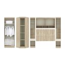 Ver imagem 2 de Guarda Roupa de Canto Casal 9 Portas 2 Gavetas com Cabeceira Queen Master Luciane Móveis