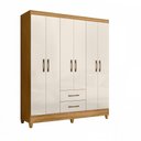 Ver imagem 1 de Guarda Roupa Casal 6 Portas e 2 Gavetas Panamá Freijó Off White Freijó Off White