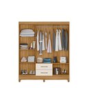 Ver imagem 4 de Guarda Roupa Casal 6 Portas e 2 Gavetas Panamá Freijó Off White Freijó Off White