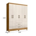 Ver imagem 3 de Guarda Roupa Casal 6 Portas e 2 Gavetas Panamá Freijó Off White Freijó Off White