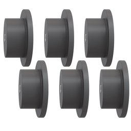 Kit 06 Pinos Suporte de Parede Madeira Preto Redondo Espelho Bolsa Cabide Decoração - Lyam Decor Pin - 1