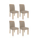 Ver imagem 1 de Kit 4 Cadeiras para Sala de Jantar Estofadas Juliana Bege