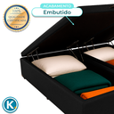 Ver imagem 3 de Cama Box Bau Queen Blindado Nature Preto 158x198