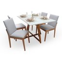 Ver imagem 5 de Kit com 2 Cadeiras de Jantar Liana - 2136 Mmj-as As-castanho Claro As-458