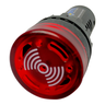 Sinalizador Audiovisual Cigarra Painel 22mm Buzzer Vermelho - 1