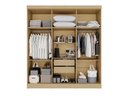 Ver imagem 6 de Guarda-Roupa Casal Modulado de Canto 11 Portas 4 Gavetas Multimóveis Crsal-Grp Madeirado/Cinza