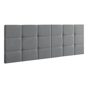 Cabeceira Estofada Bia 1.60 Cama Box Queen - Cinza