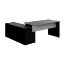 Ver imagem 2 de Mesa Diretor X com Armário Caixa de Tomadas e 3 Gavetas 200cm Tampo Cavado para Escritório Corporate
