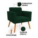 Ver mais imagens de Namoradeira e Poltrona Pé Palito Castanho Elisa Bouclê Verde D03 - D'Rossi