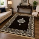 Ver imagem 2 de Tapete Persa Royal Marrom 200x300cm Fio Acetinado - Decoração para Quarto e Sala
