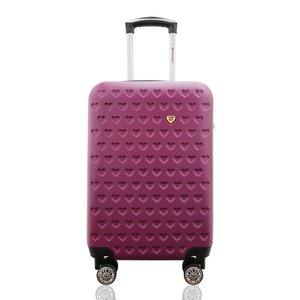 Mala de Bordo 10 Kg para Viagem em Abs Cadeado Integrado Rodas 360º Gladiador C1mb: Vinho