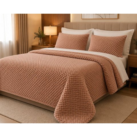 Cobertor King Flanel Elegance Taupe