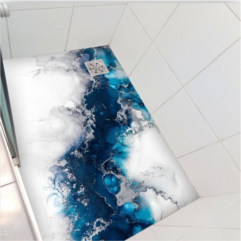 Adesivo Piso Box Mármore River Antiderrapante Colacomigo 1,20 X 1,50 Metros