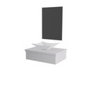 Ver imagem 1 de Conjunto Bancada C-cuba L38 e Espelheira Metrópole 601 Perffect Acetinado Branco Chess