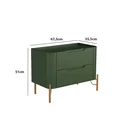 Ver imagem 3 de Mesa de Cabeceira 2 Gavetas L67,5 X A51cm Mdf