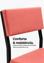 Ver imagem 3 de Cadeira Jantar Estofado Aço Preto Kit 2 Cadeira Bossa -Rosa Chá