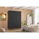 Ver imagem 1 de Guarda Roupa Solteiro Retro 3 Portas 3 Gavetas Versalhes 