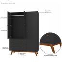 Ver imagem 2 de Guarda Roupa Solteiro Retro 3 Portas 3 Gavetas Versalhes 