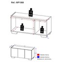 Ver imagem 3 de Rack para Tv até 32 Polegadas com 3 Portas Multimóveis Mp1068 Branco