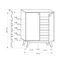 Ver imagem 3 de Sapateira 2 Portas Retro Versalhes 50 