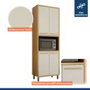 Ver imagem 3 de Armário Paneleiro 4 Portas com Nicho Torino - Cinamomo/Off White