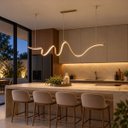 Ver imagem 2 de Pendente LED Dourado 34W 3000k 160cm Metal e Silicone Sindora DCD03421 ST3352