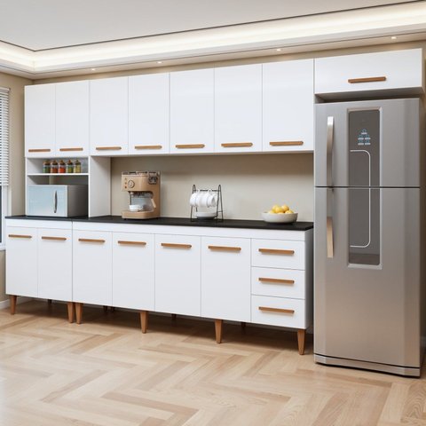 Cozinha Completa Modulada 14 Portas 3 Gavetas Ibiza