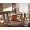 Conjunto Sala de Jantar Mesa Pietra 135x135cm com 8 Cadeiras Kioto LJ Móveis - 1