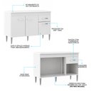 Ver imagem 5 de Balcão para Pia da Cozinha 120cm Menu Móveis Branco