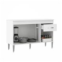 Ver imagem 3 de Balcão para Pia da Cozinha 120cm Menu Móveis Branco