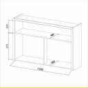 Ver imagem 4 de Armario Aereo Nesher Condessa 1pt Basc C/ Relogio 120cm (carvalho)