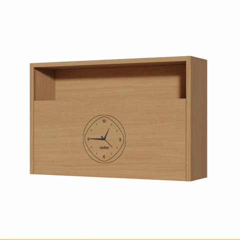 Armario Aereo Nesher Condessa 1pt Basc C/ Relogio 120cm (carvalho)