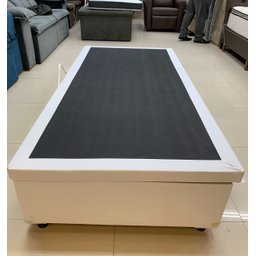 Cama Box Baú Solteiro Medida Especial 0,78 X 1,88 X 0,40 Premium Corino Branco - 2