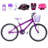Bicicleta Aro 24 Aero + Kit Proteção Cor Violeta e Lilás - 1