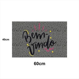 Tapete Capacho Bem Vindo 60x40 Decorativo Casa Entrada Apto - 2