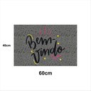 Ver imagem 2 de Tapete Capacho Bem Vindo 60x40 Decorativo Casa Entrada Apto