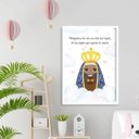 Ver imagem 2 de Quadro Nossa Senhora Aparecida Baby 45x34cm - com vidro:Madeira preta