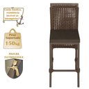Ver imagem 4 de Mesa Bistrô e 2 Banquetas Roma Marrom Corda Náutica Estofado 9 Trama Original
