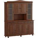 Ver imagem 2 de Cristaleira 8 Portas 4 Gavetas Madeira Maciça 8963 Rubi Cafe FNT