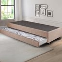 Ver imagem 3 de Bicama Box Solteiro Linho Marrom 88x188x28 Cm com Colchão Auxiliar Ecoflex