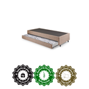 Ver imagem 5 de Bicama Box Solteiro Linho Marrom 88x188x28 Cm com Colchão Auxiliar Ecoflex